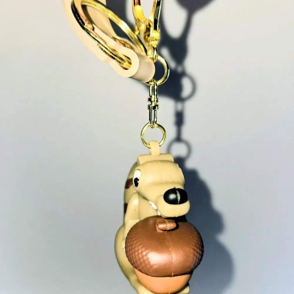 ICE AGE Scrat The Squirrel with Acorn Keychain & Wristlet Strap in Silicone NEW